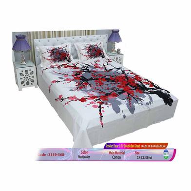 Classical Hometex Reactive Twill Panel Double Bed Sheet image