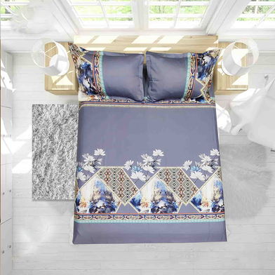 Classical Hometex Vra Satin Print Bed Sheet image