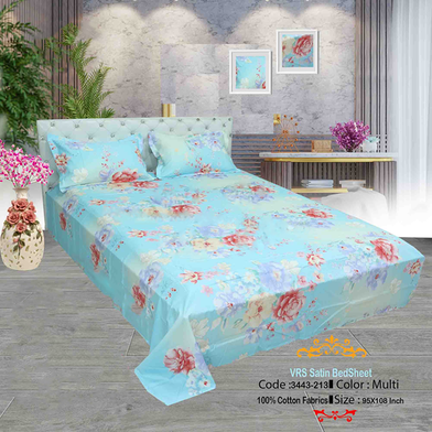Classical Hometex Vra Satin Print Bed Sheet image