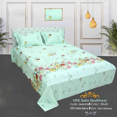 Classical Hometex Vra Satin Print Bed Sheet image