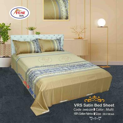 Classical Hometex Vra Satin Print Bed Sheet image