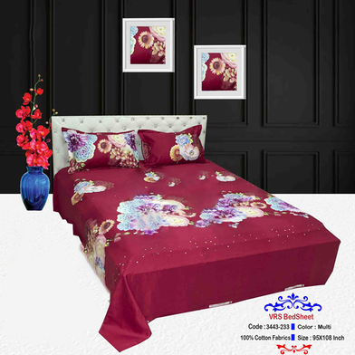 Classical Hometex Vra Satin Print Bed Sheet image