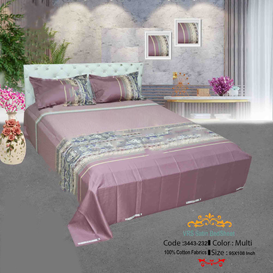 Classical Hometex Vra Satin Print Bed Sheet image