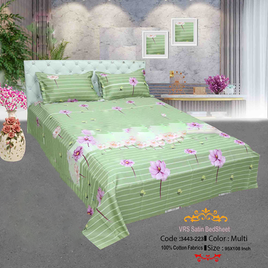 Classical Hometex Vra Satin Print Bed Sheet image