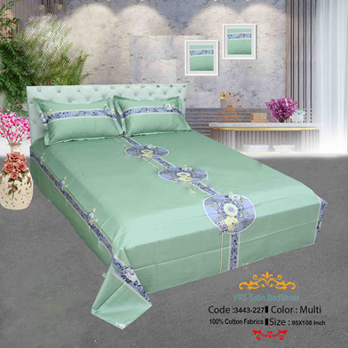 Classical Hometex Vra Satin Print Bed Sheet image