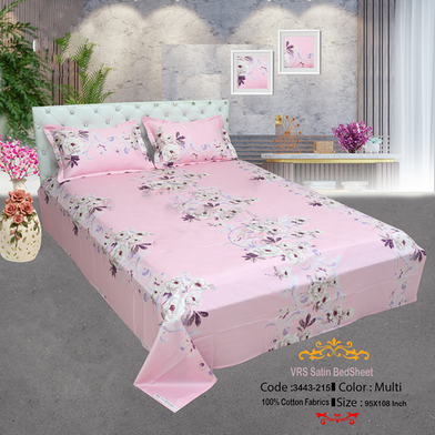 Classical Hometex Vra Satin Print Bed Sheet image