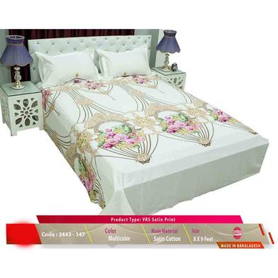 Classical Hometex Vrs Satine Print Bed Sheet image