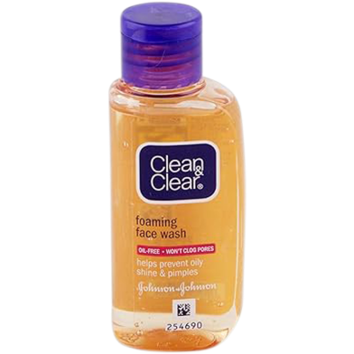 Clean And Clear Foaming Face Wash For Oily Skin, Removes 99.8 Percent Pimple Causing Germs, Home And Travel - 50ml image