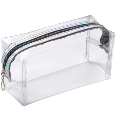 Clear Pencil Case Transparent Plastic School Supplies Teenagers image