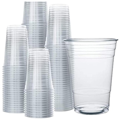 Clear Plastic Cups 250 Ml For Water And Juice 50 Pcs Pack image