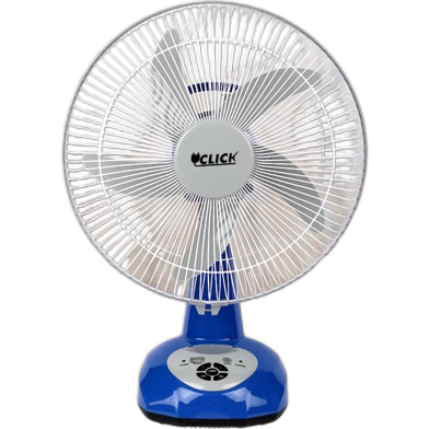 Click Rechargeable Table Fan - 14 inch (Blue) - USB Charger image