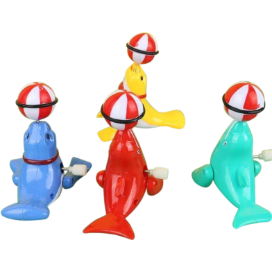 Clockwork Sea Lion Head Ball Simulation Animal Plush Jumping Style Children's Toys 1Pcs image