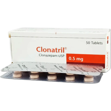 Clonatril 0.5 mg Tablet 10's strip image