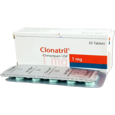 Clonatril 1 mg Tablet 10's strip image