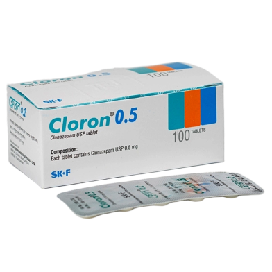 Cloron 0.5 mg Tablet 10's strip image