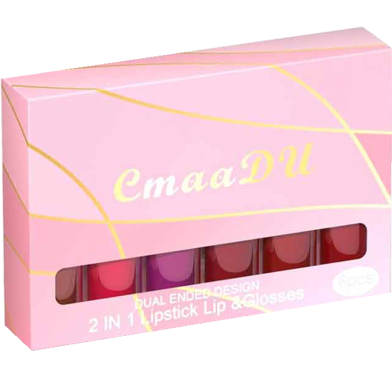 CmaaDu Dual Ended 2 in 1 Lipstick and Lip gloss 6 Pcs image