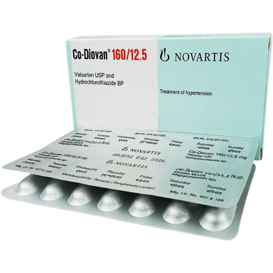 Co Diovan 160mg 12.5mg Tablet 14s Strip image