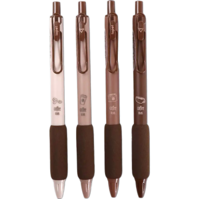 Coffee Touch Gel Pen 1 Pcs Smooth Writing Elegance 0.5mm, Refillable 5 Pcs image