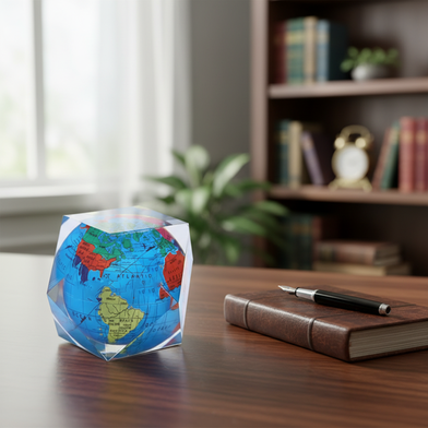 Colorful Globe Paper Weight Slide 2