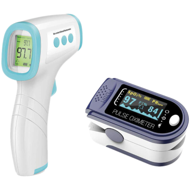 Combo OLED Fingertip Pulse Oximeter Infrared thermometer image