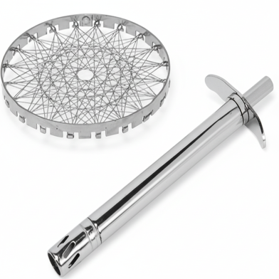 Combo Of Kitchen Gas Lighter And 2 Gas Saving Net - Silver image