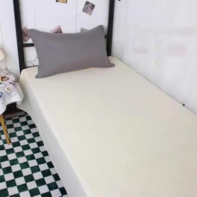 Comfort House White Colour Single Size Bed Sheet For Hostel image