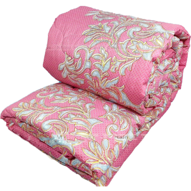 Comforter for Winter King Size Exclusive Comforter with Full Cotton Fabric 84*90 Inch European Cube Style Pink Glow image