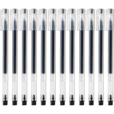 Comix Needle High Capacity Gel Black-ink - 12 PCS image