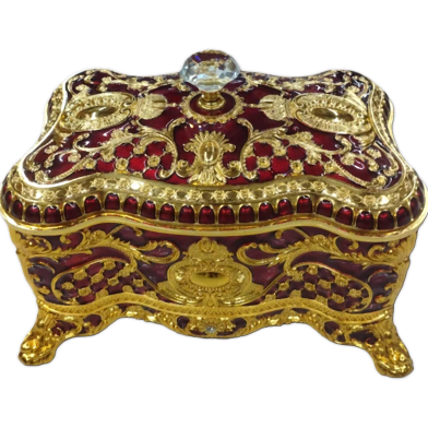 Compact Jewelry Case Flannel Lining Decorative Storage Box Rings for Storing Earrings Necklace image