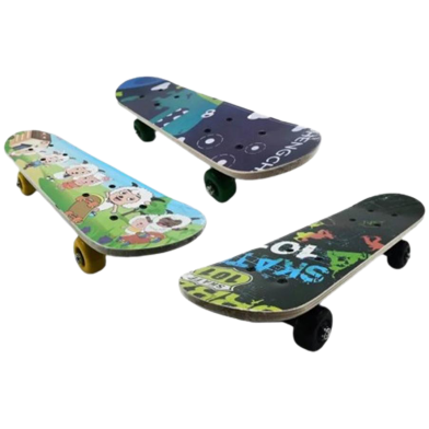 Complete Solid Wood Standard And Tricks Skateboards (skateboard_mini_17_random) image