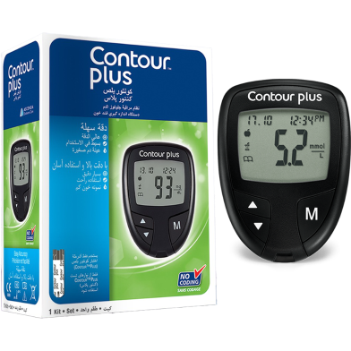 Contour Plus Auto Coded Blood Glucose Monitoring Glucometer image