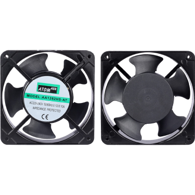 Cooling Fan High Speed And Heavy Duty 220V AC Axial Metal Frame Industrial Exhaust Fan 120 x 120 x 38 MM Cooling Fan Square Shape image