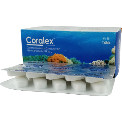 Coralex 1250 mg Plus 200 IU Tablet image