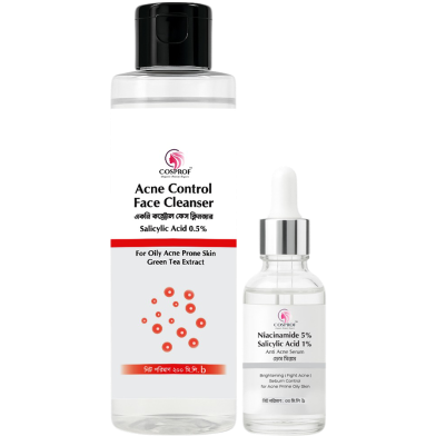 Cosprof Acne Care Combo Pack Salicylic Cleanser 200 ml And Niacinamide Serum 30 ml image