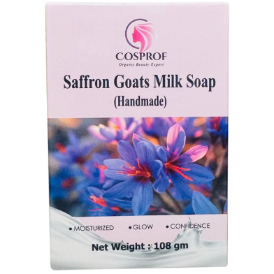 Cosprof Saffron Goats Milk Soap For Face And Body image