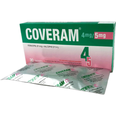 Coveram 4 mg, 5 mg Tablet 30's Pack image