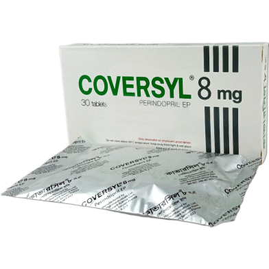 Coversyl 8 mg Tablet 10's Strip image