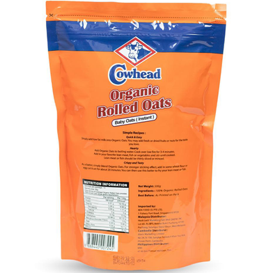 Cowhead Organic Baby Rolled Instant Oats - 500 gm Slide 2