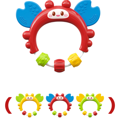 Crab Rattle Baby Toys 0 to 3 Months Tambourine Toddler Newborn Baby Grasp Training Puzzle -1pcs image