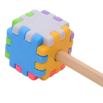 Crackles Cube Shaped Plastic Pencil Sharpener image