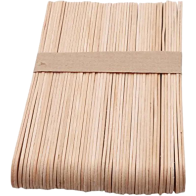 Crafts Natural Color Wooden Ice Cream Sticks Big Size 50 Pcs image
