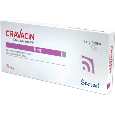 Cravacin 6 mg Tablet 10's strip image