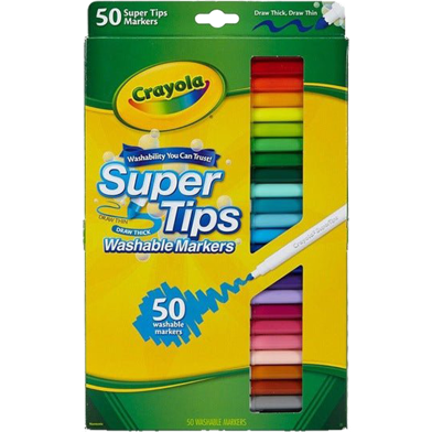Crayola 50 Colors Supertips Washable Marker image