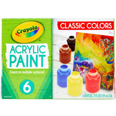 Crayola 6 Colors Acrylic Paint Set image