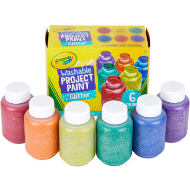 Crayola Washable Project Paint Glitter 6 Colors image