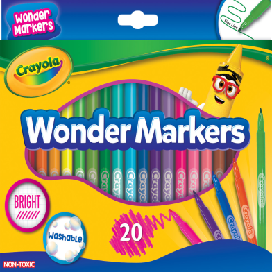 Crayola Washable Wonder Markers 20 Colors image