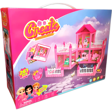 Create Princess House Lego Building Block Set 261 Pcs image
