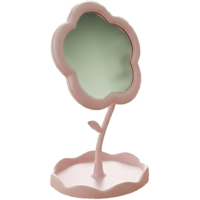 Creative Flower Mirror Desktop Bedroom Decor Vanity Makeup Stand 1Pcs Any color image