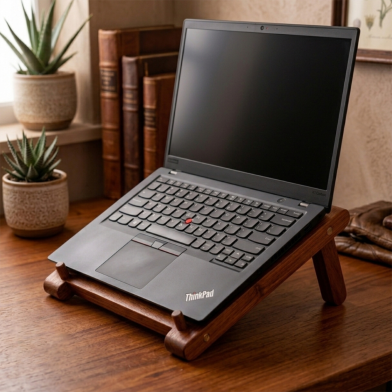 Creative Furniture Adjustable Wooden Laptop Stand image