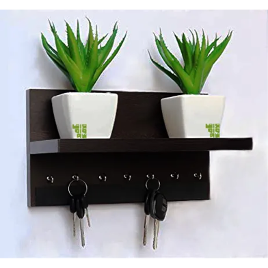 Creative Furniture Key Ring Hanger Key Wall Shelf Height 8.5 Inch Width 12 Inch Depth 5.5 Inch Model Ks image